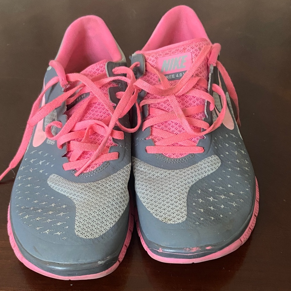 Nike Women's Athletic Shoes - Gray and Pink